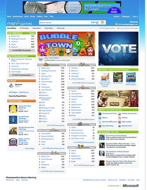 MSN Games - Free Online Games, zone.msn.com/en-us/home